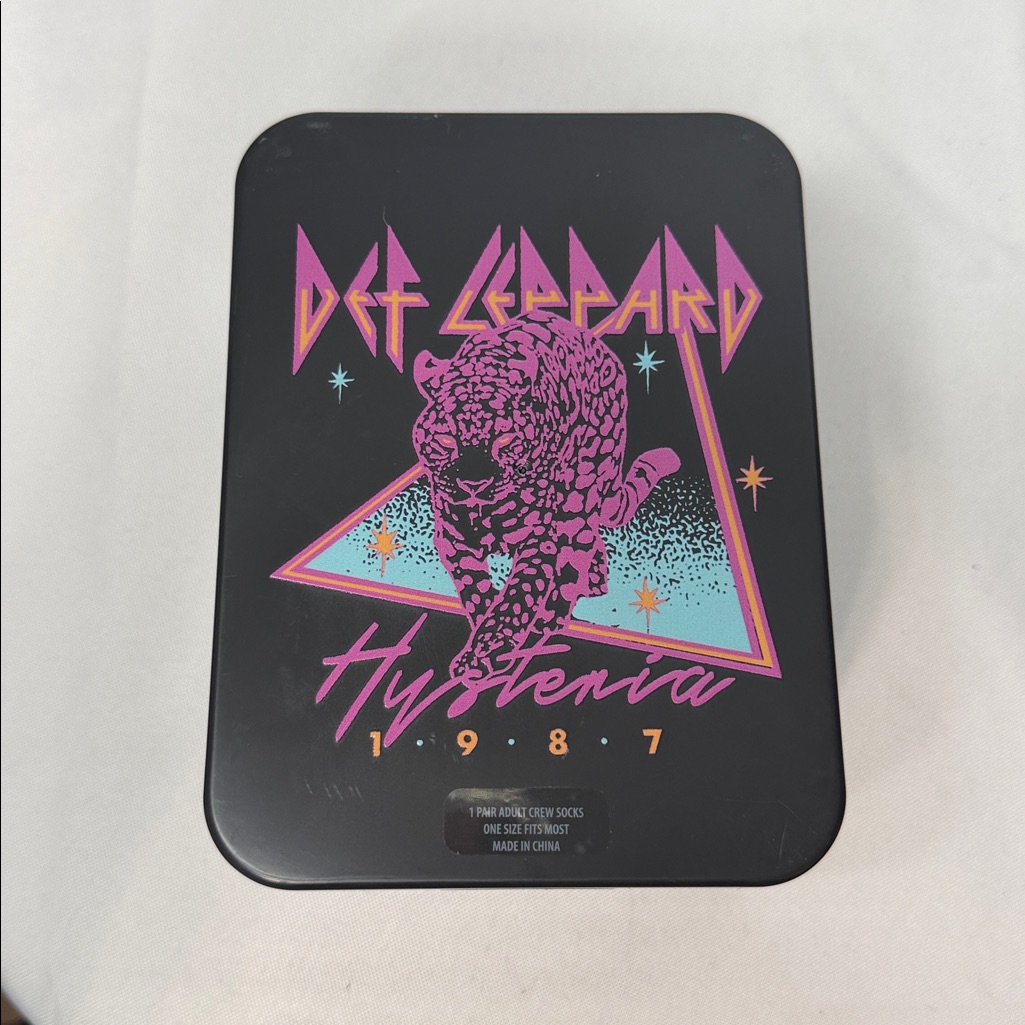 5 For $25 Def Leppard Socks In A Hysteria 1987 Black Box